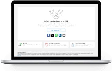 When you trade with iFOREX, you have the opportunity to benefit from our exclusive Refer a Friend program.<br>This means you can earn trading bonus rewards for every friend you invite who funds their account.